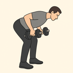 Exercises that target the upper back: Bent Over Rows