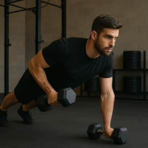 One Of The Best Back Exercises Using Dumbbells: Renegade rows