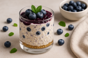 Blueberry Cheesecake Overnight Oats