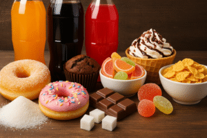 A Group of High-Sugar Foods